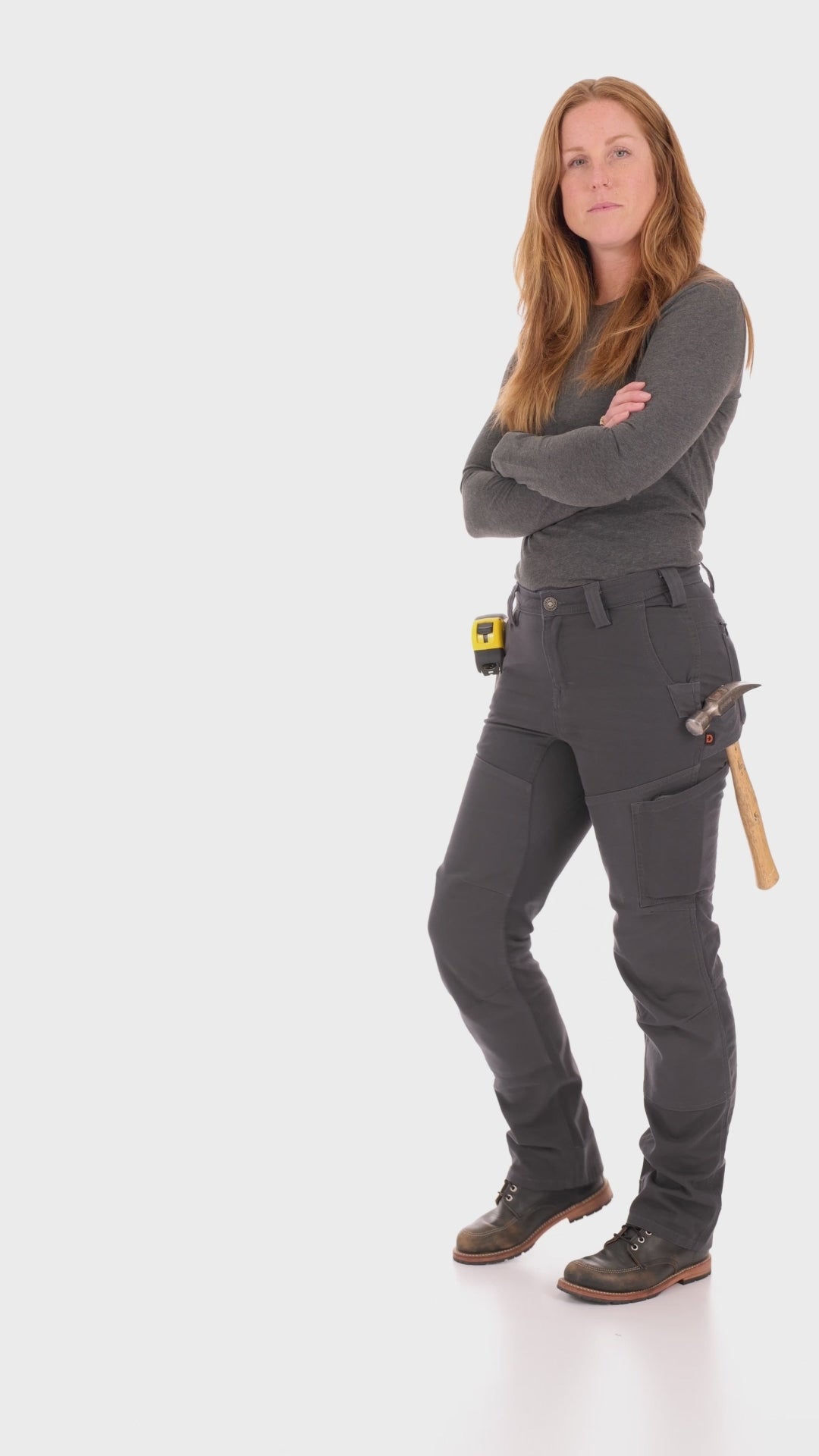 D-Fender Women's Cement Grey Stretch Canvas Pants – Dovetail Workwear