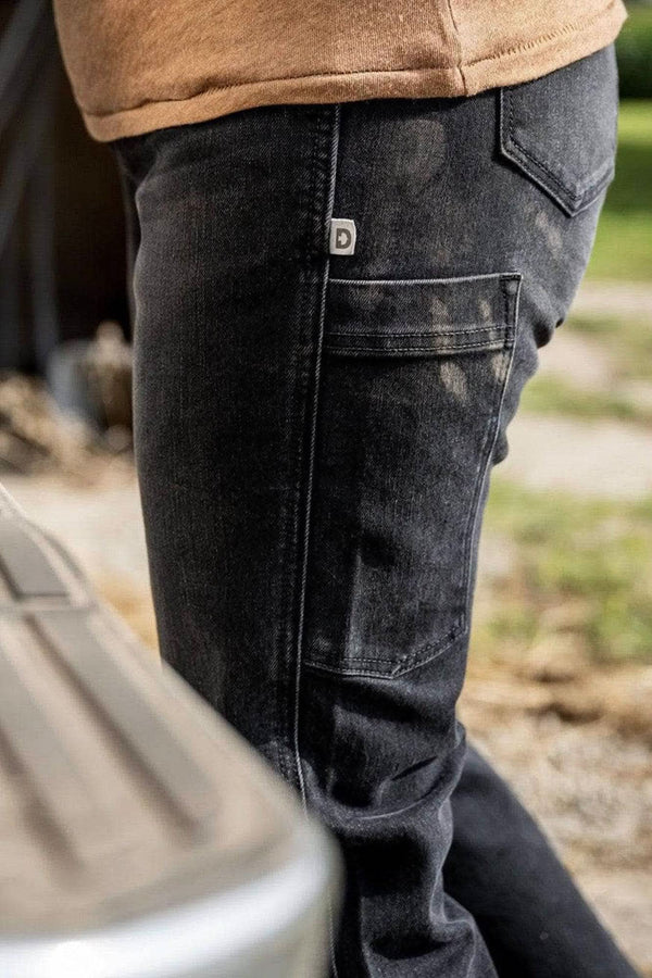 John Deere X Dovetail Workwear Into Town Bootcut Jean in Classic Black Work Pants Dovetail Workwear