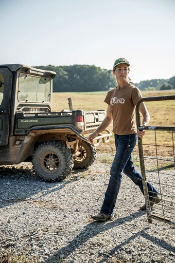 John Deere X Dovetail Workwear Into Town Bootcut Jean Indigo Denim Work Pants Dovetail Workwear