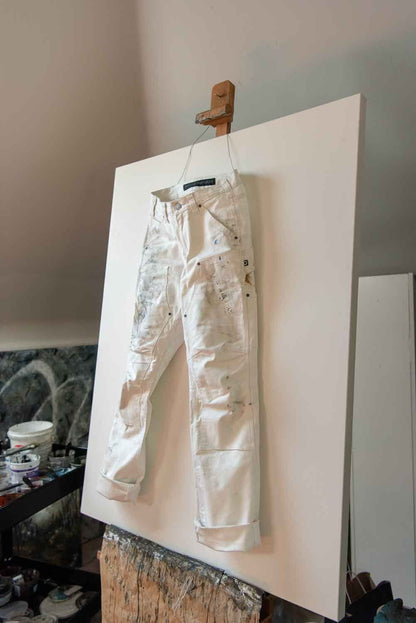 Anna Taskpant in Painter's White Canvas Work Pants Dovetail Workwear