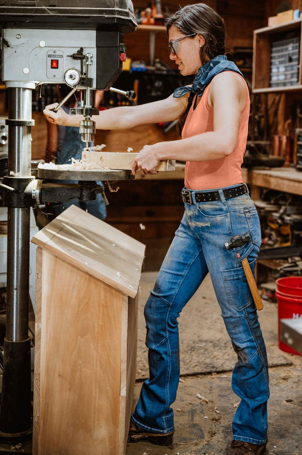 DX Bootcut in Blue Sky Denim Work Pants Dovetail Workwear