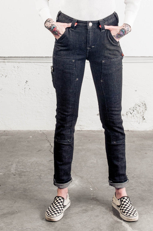 Dovetail Women's Jeans Workwear Maven Slim Powerflex Indigo 16x28
