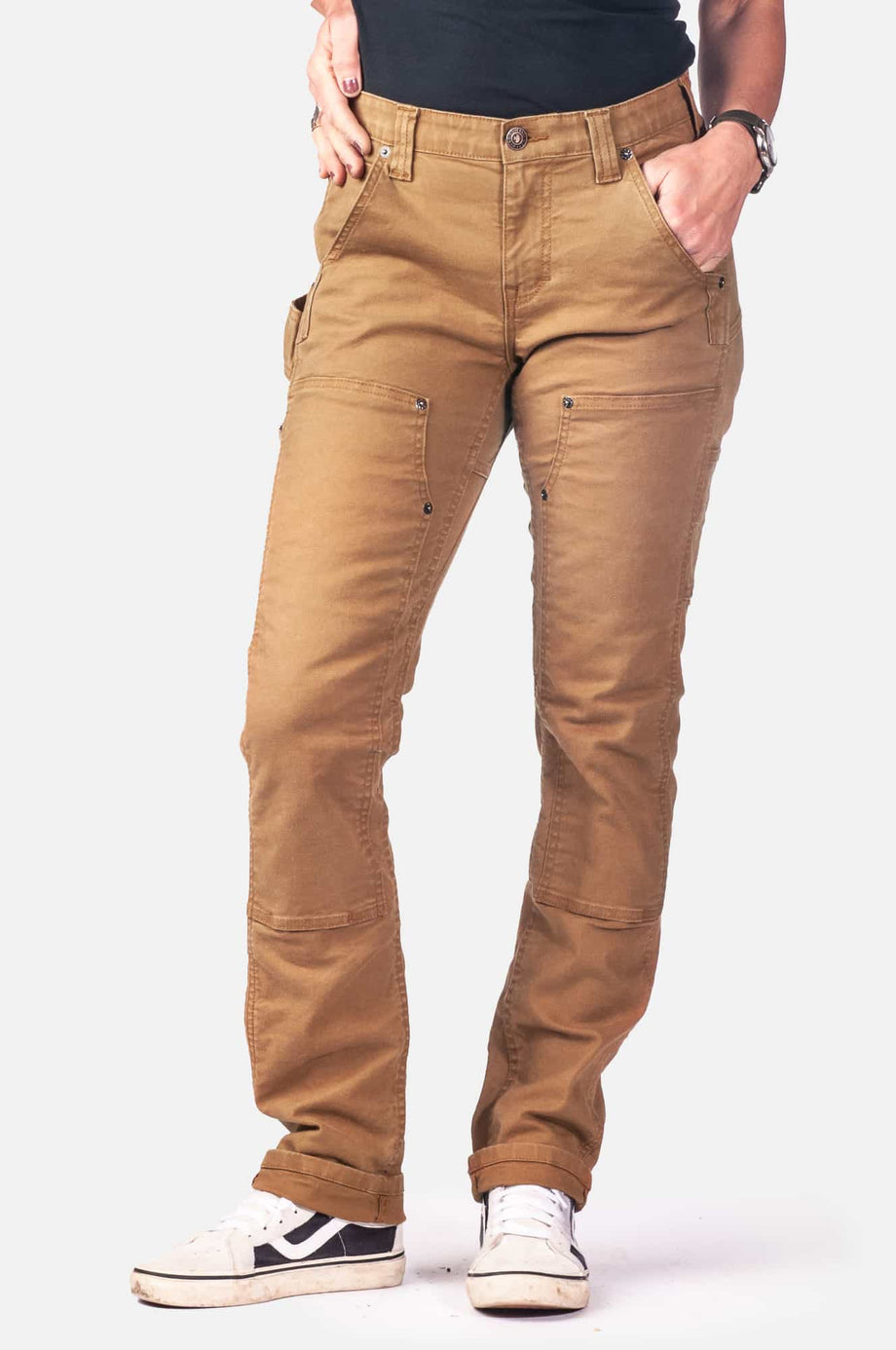 Womens Dovetail Workwear Maven Slim Pants. Size 10/28 (Short) Green. 27  Inseam. - Helia Beer Co