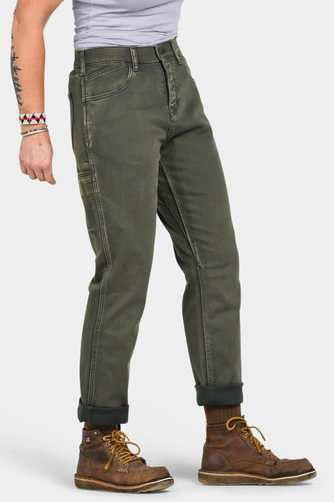 Shop Pant in Olive Green Denim — Oversized coin pockets — Dovetail Workwear