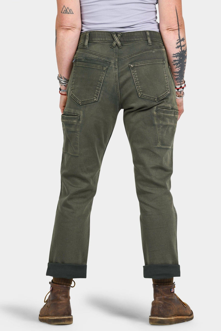 Shop Pant in Olive Green Denim Work Pants Dovetail Workwear