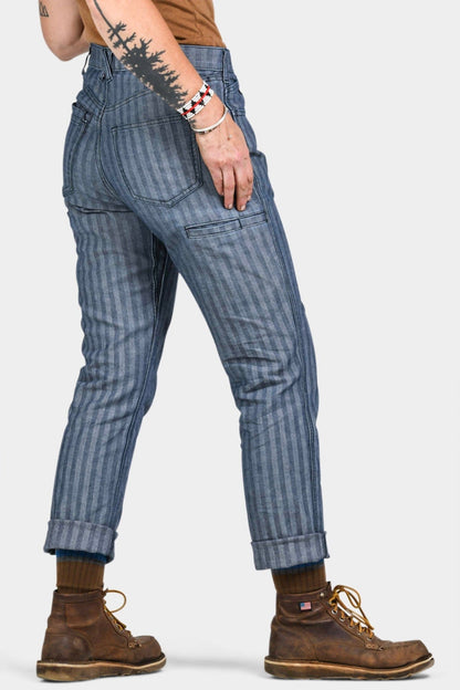 Shop Pant in Vintage Stripe Denim Work Pants Dovetail Workwear