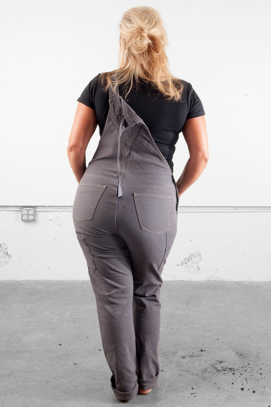 Freshley Overalls For Women in Grey Canvas Work Pants Dovetail Workwear