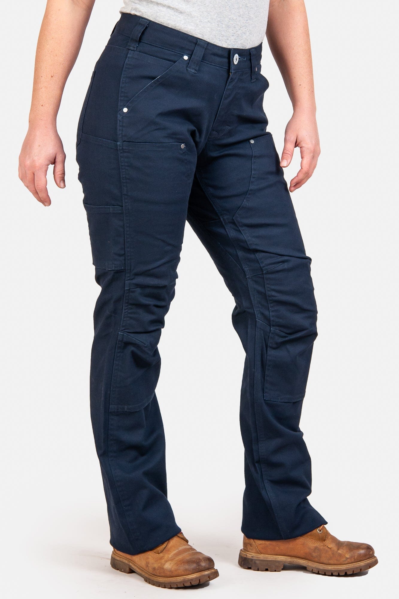 Anna Taskpant in Uniform Navy Canvas Work Pants Dovetail Workwear