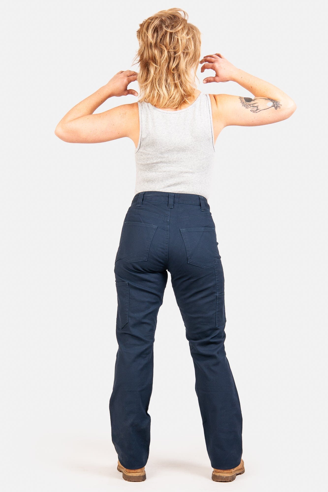 Anna Taskpant in Uniform Navy Canvas Work Pants Dovetail Workwear