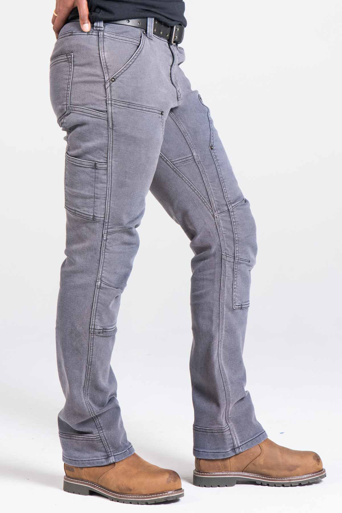 Britt Utility in Grey Thermal Denim Work Pants Dovetail Workwear