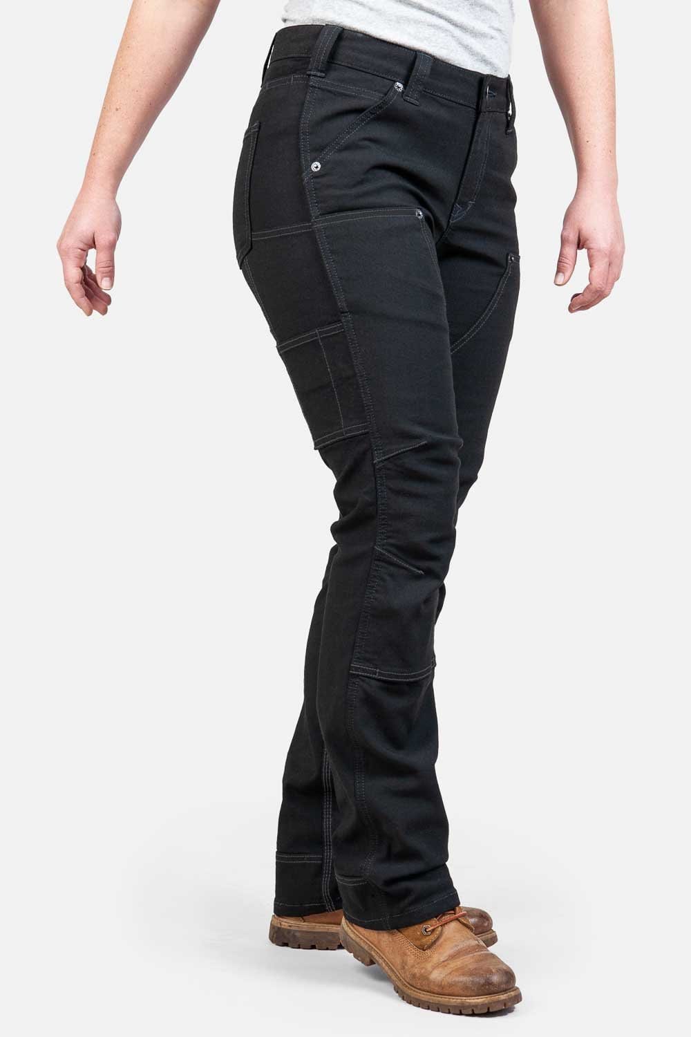 Britt Utility in No Fade Black Canvas Work Pants Dovetail Workwear