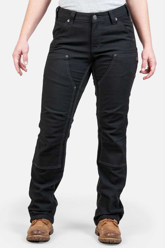 Britt Utility in No Fade Black Canvas Work Pants Dovetail Workwear