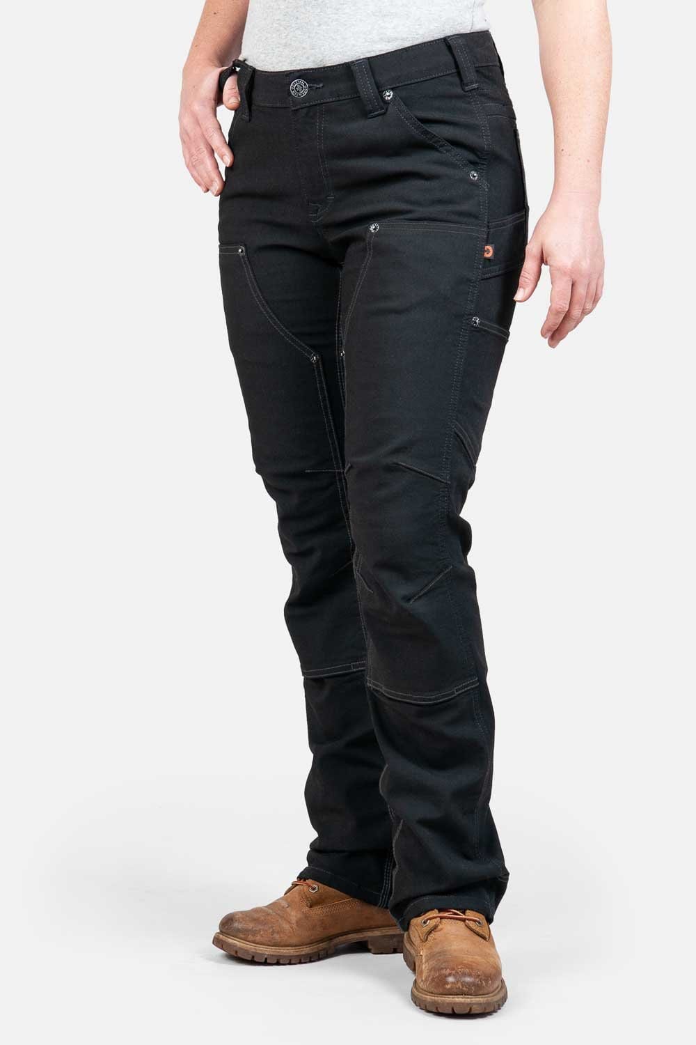 Britt Utility in No Fade Black Canvas Work Pants Dovetail Workwear