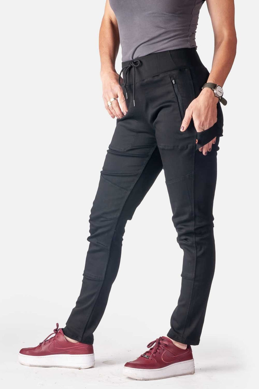 Christa DIY in Black Performance Modal Work Pants Dovetail Workwear