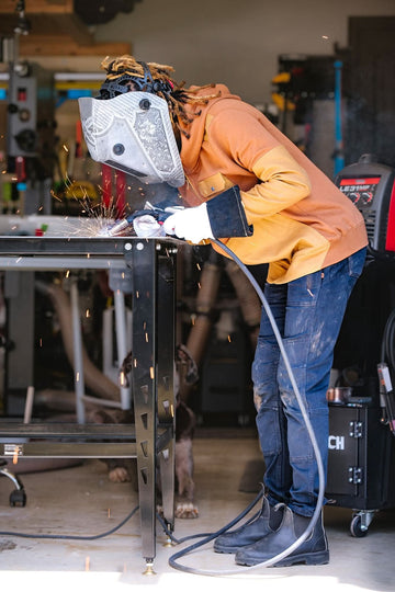 Christa DIY in Sulfur Navy Cotton Twill Work Pants Dovetail Workwear