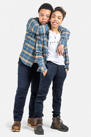 Christa DIY in Sulfur Navy Cotton Twill Work Pants Dovetail Workwear