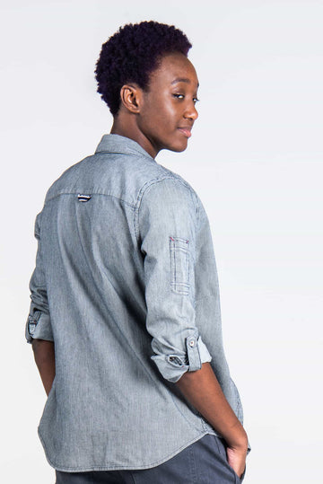 Givens Work Shirt Indigo Stripe Work Shirt Dovetail Workwear