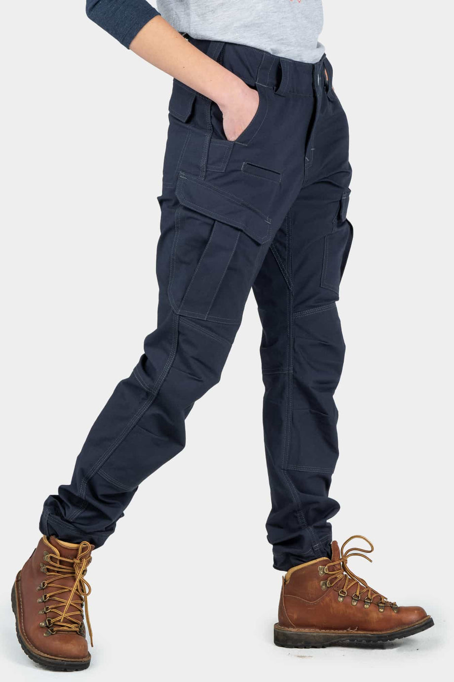 Lowes Ladies Stretch Navy Cargo Pocket Work Pant - Lowes Menswear