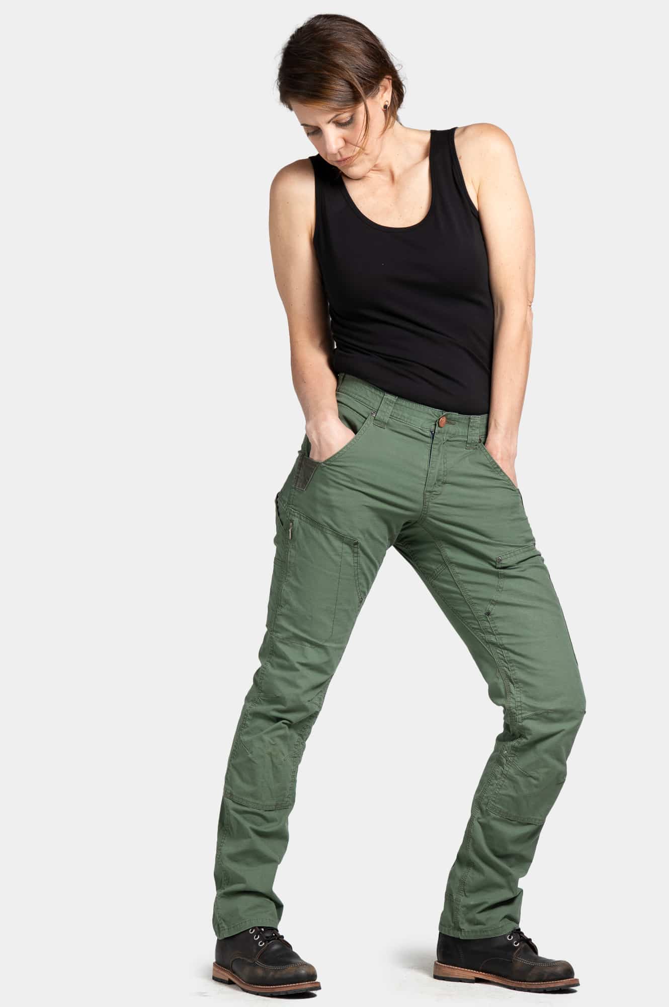 Britt X Ultra Light in Lichen Green Ripstop Work Pants Dovetail Workwear