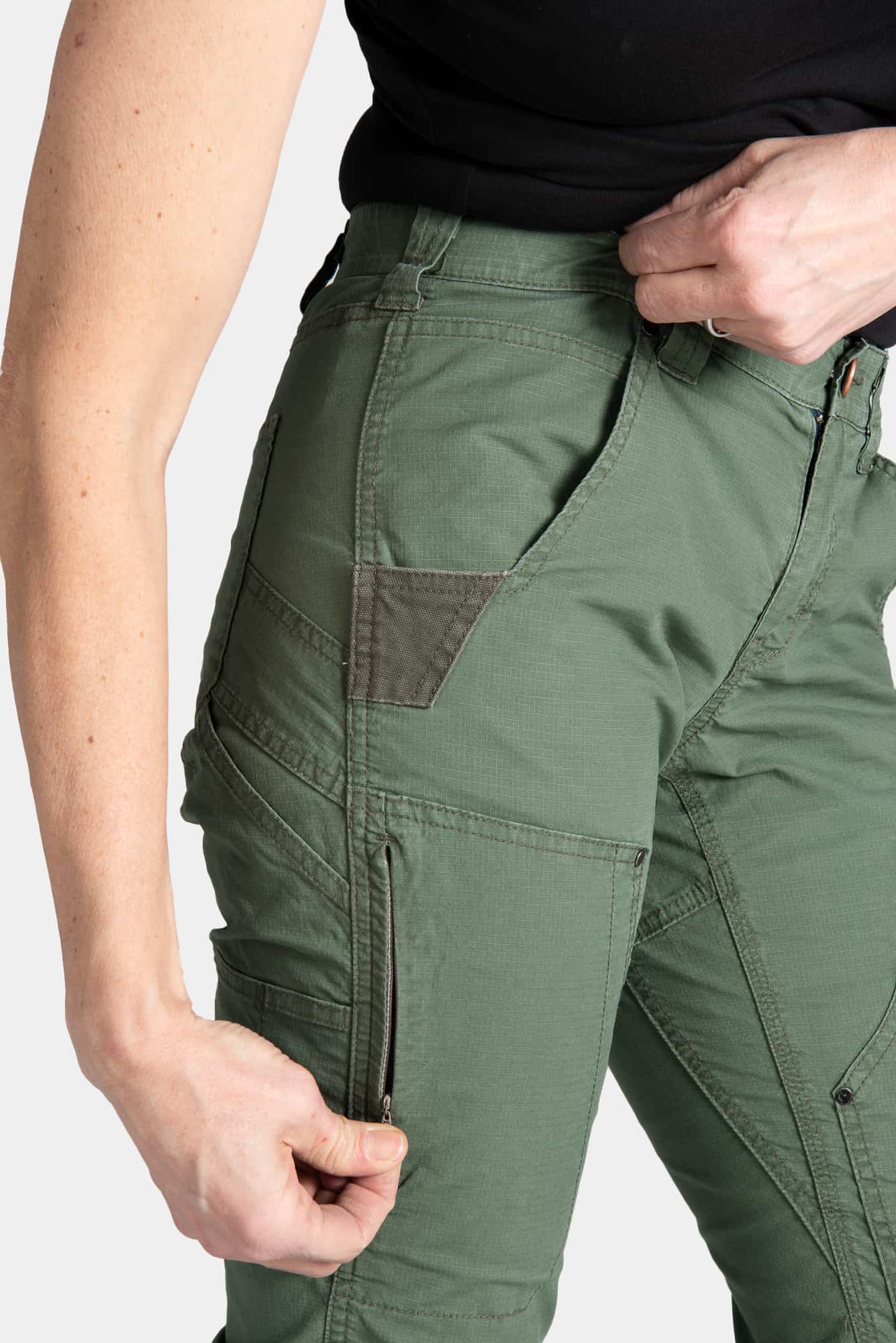 Britt X Ultra Light in Lichen Green Ripstop Work Pants Dovetail Workwear