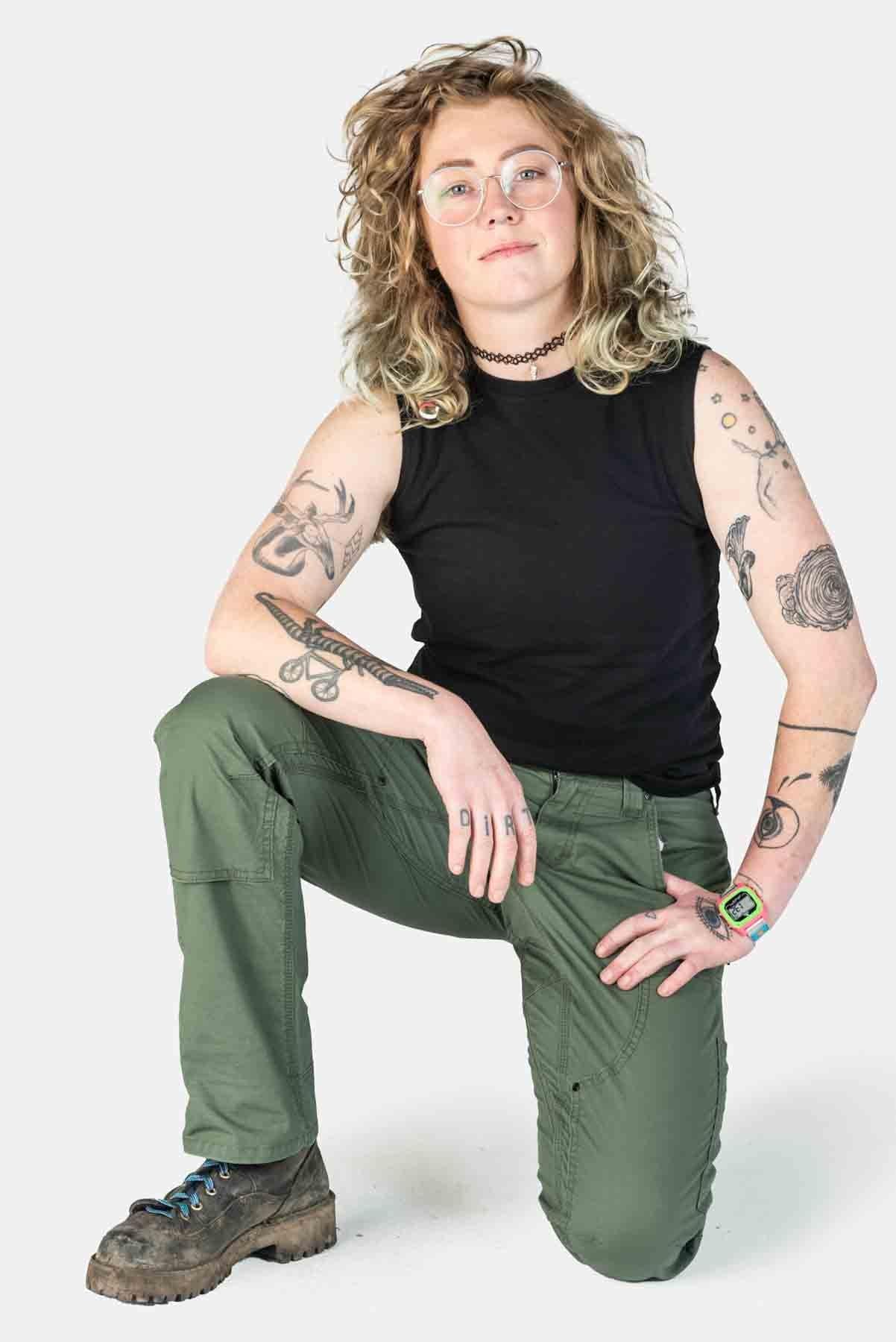 Britt X Ultra Light in Lichen Green Ripstop Work Pants Dovetail Workwear