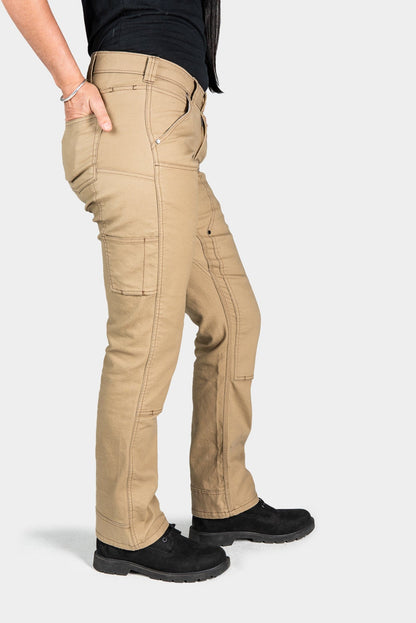 Anna Taskpant in Khaki Canvas Work Pants Dovetail Workwear