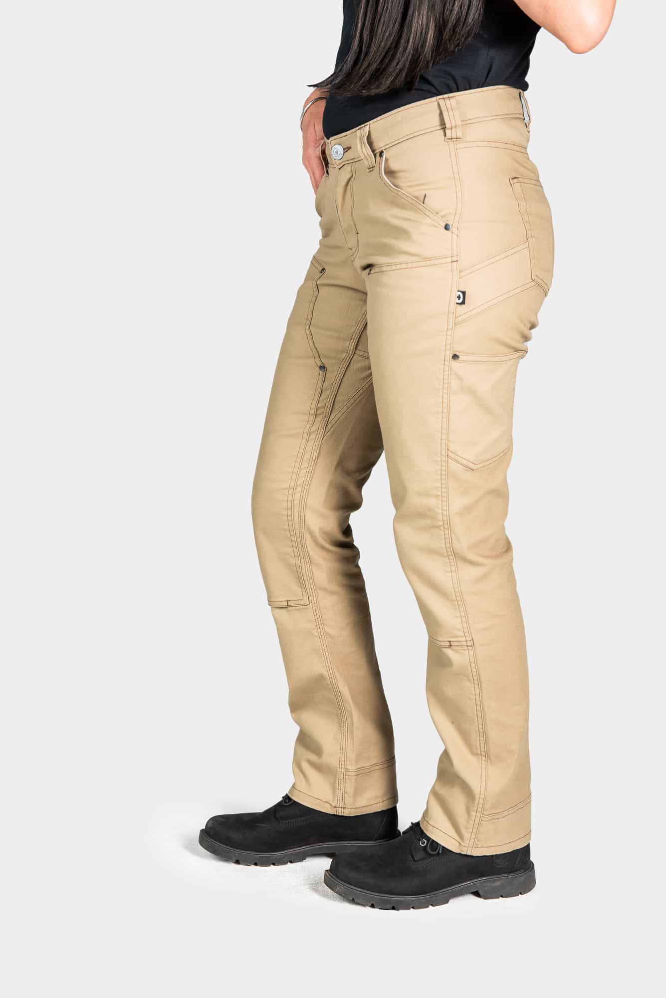 Anna Taskpant in Khaki Canvas Work Pants Dovetail Workwear