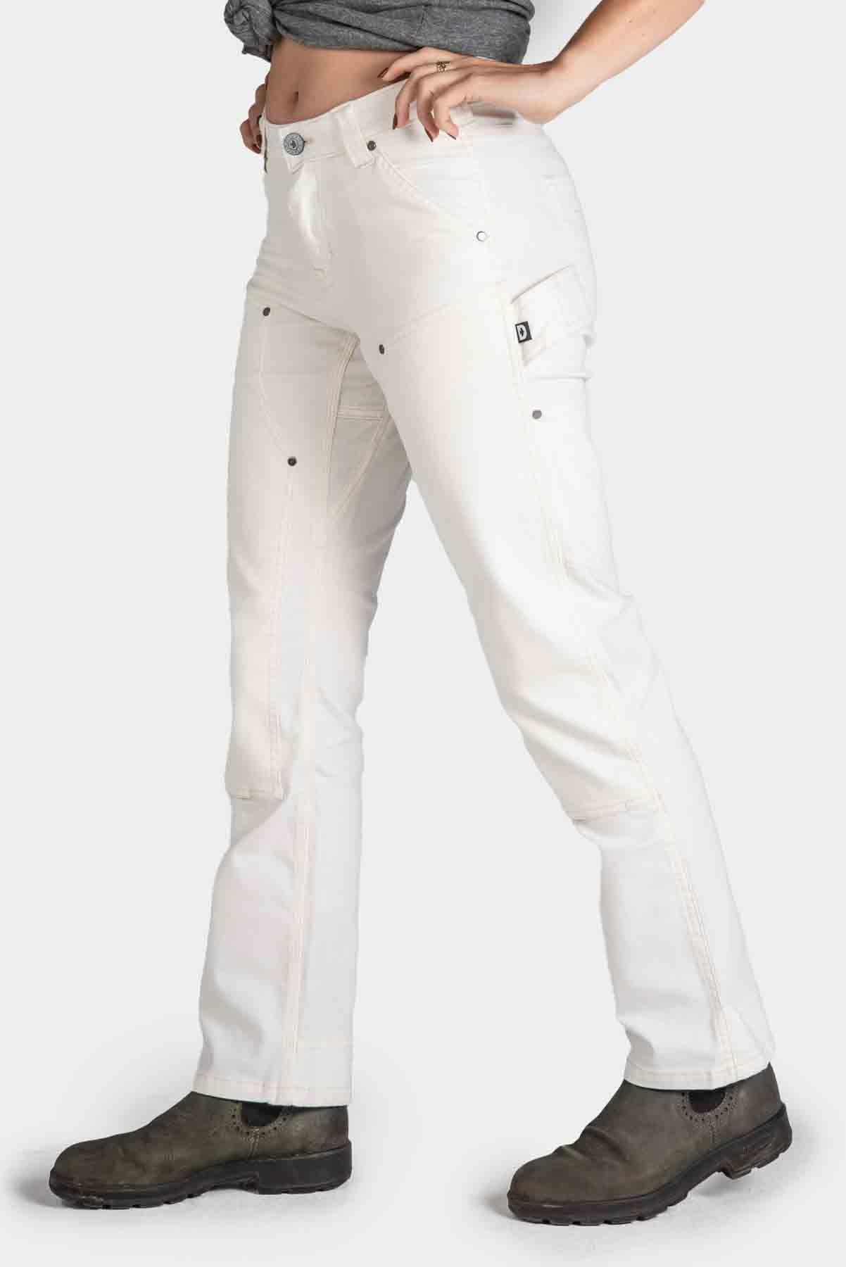 Anna Taskpant in Painter's White Canvas Work Pants Dovetail Workwear