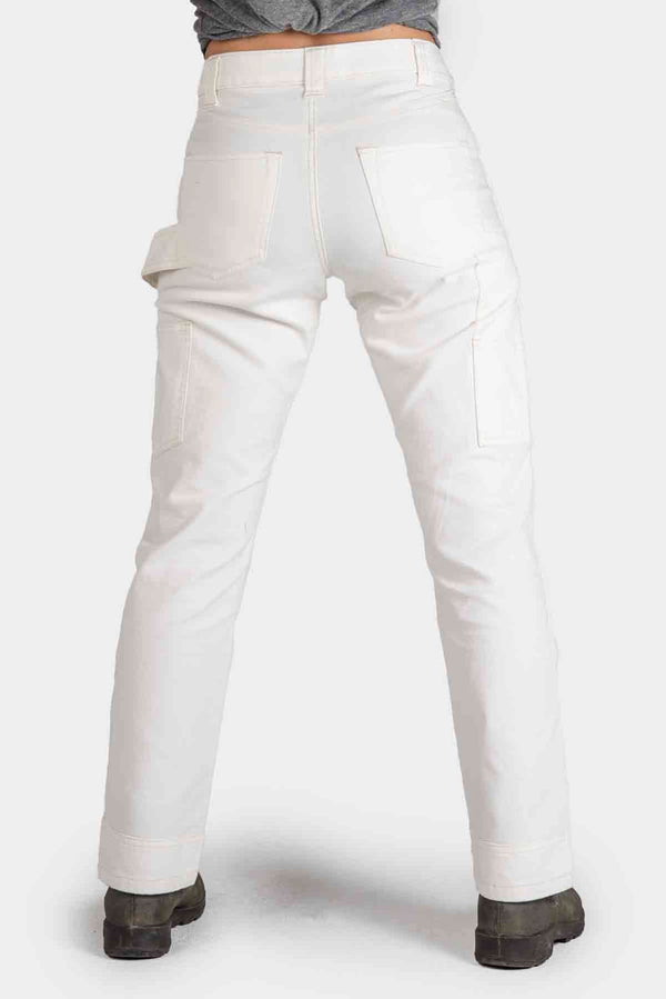 Anna Taskpant in Painter's White Canvas Work Pants Dovetail Workwear