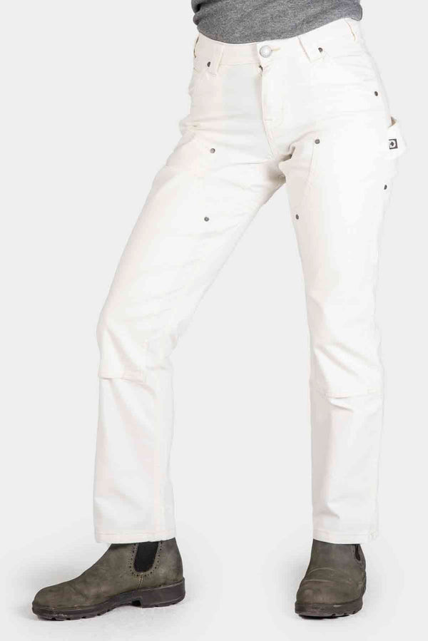Anna Taskpant in Painter's White Canvas Work Pants Dovetail Workwear