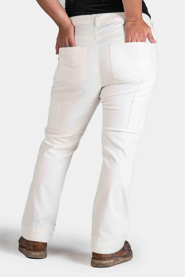 Anna Taskpant in Painter's White Canvas Work Pants Dovetail Workwear