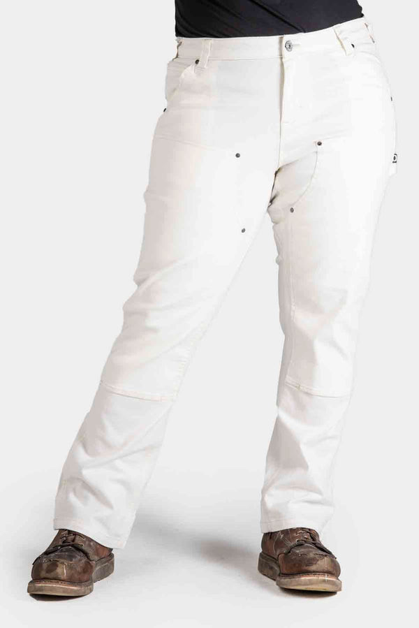 Anna Taskpant in Painter's White Canvas Work Pants Dovetail Workwear