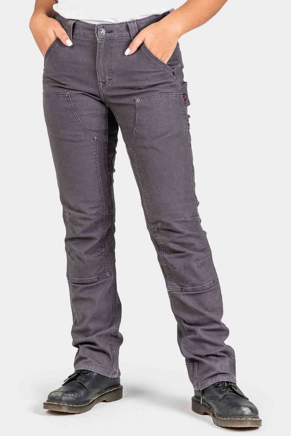 Britt Utility in Dark Grey Canvas Work Pants Dovetail Workwear
