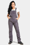 Freshley Overalls For Women in Grey Canvas Work Pants Dovetail Workwear