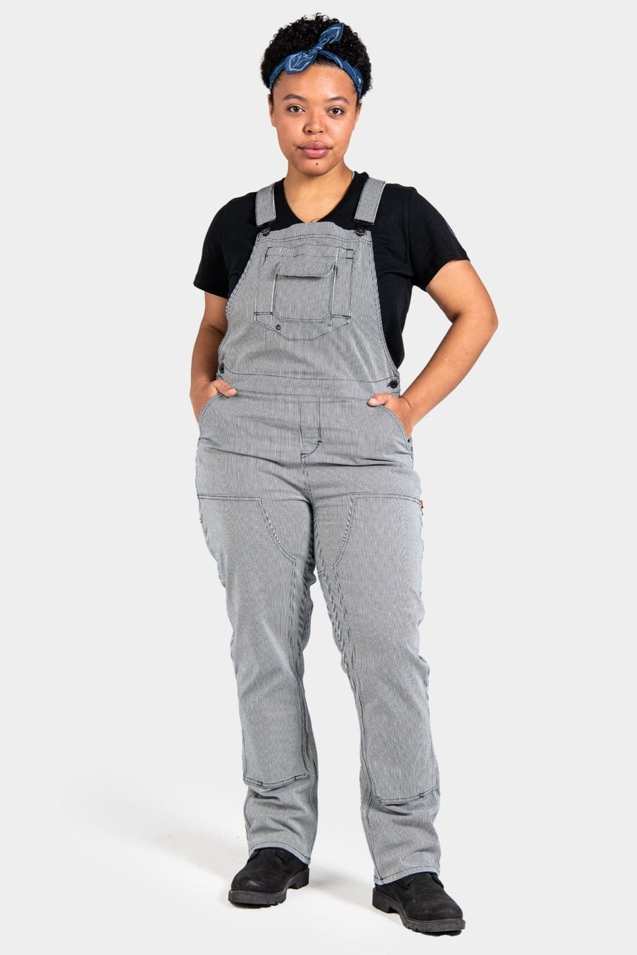 Dovetail Workwear / Women's Freshley Overall - Indigo Stripe