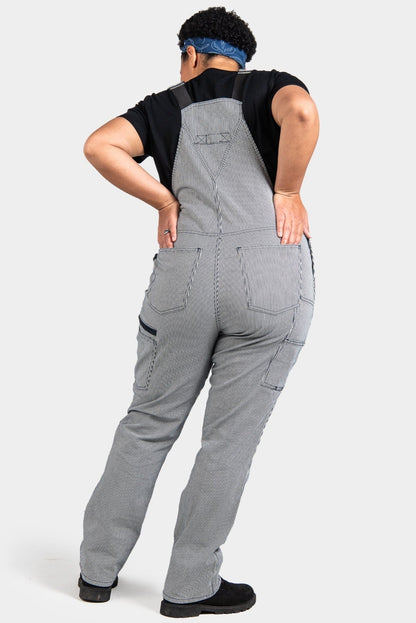Freshley Overalls For Women in Indigo Stripe Denim Work Pants Dovetail Workwear