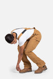 Freshley Overalls in Saddle Brown Canvas Work Pants Dovetail Workwear