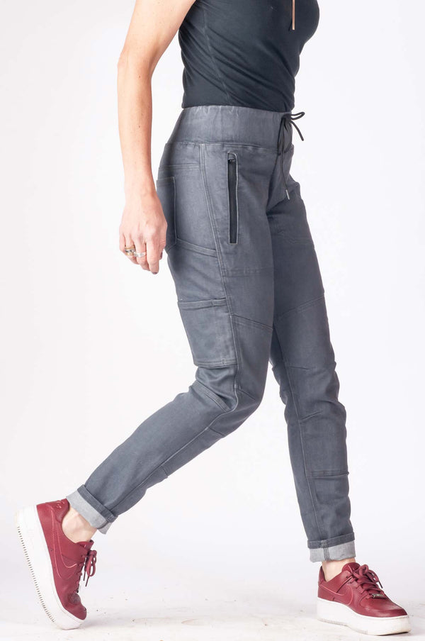 Christa DIY in Magnet Grey Performance Denim Work Pants Dovetail Workwear