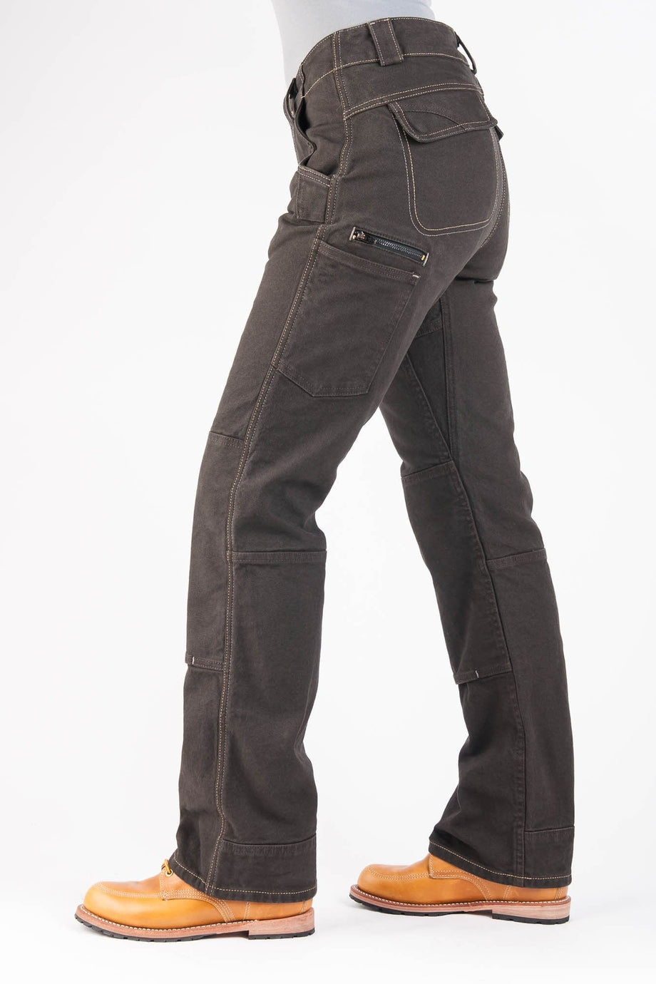 Dovetail Workwear Pants Women 18x32 Brown Carpenter Double Knee