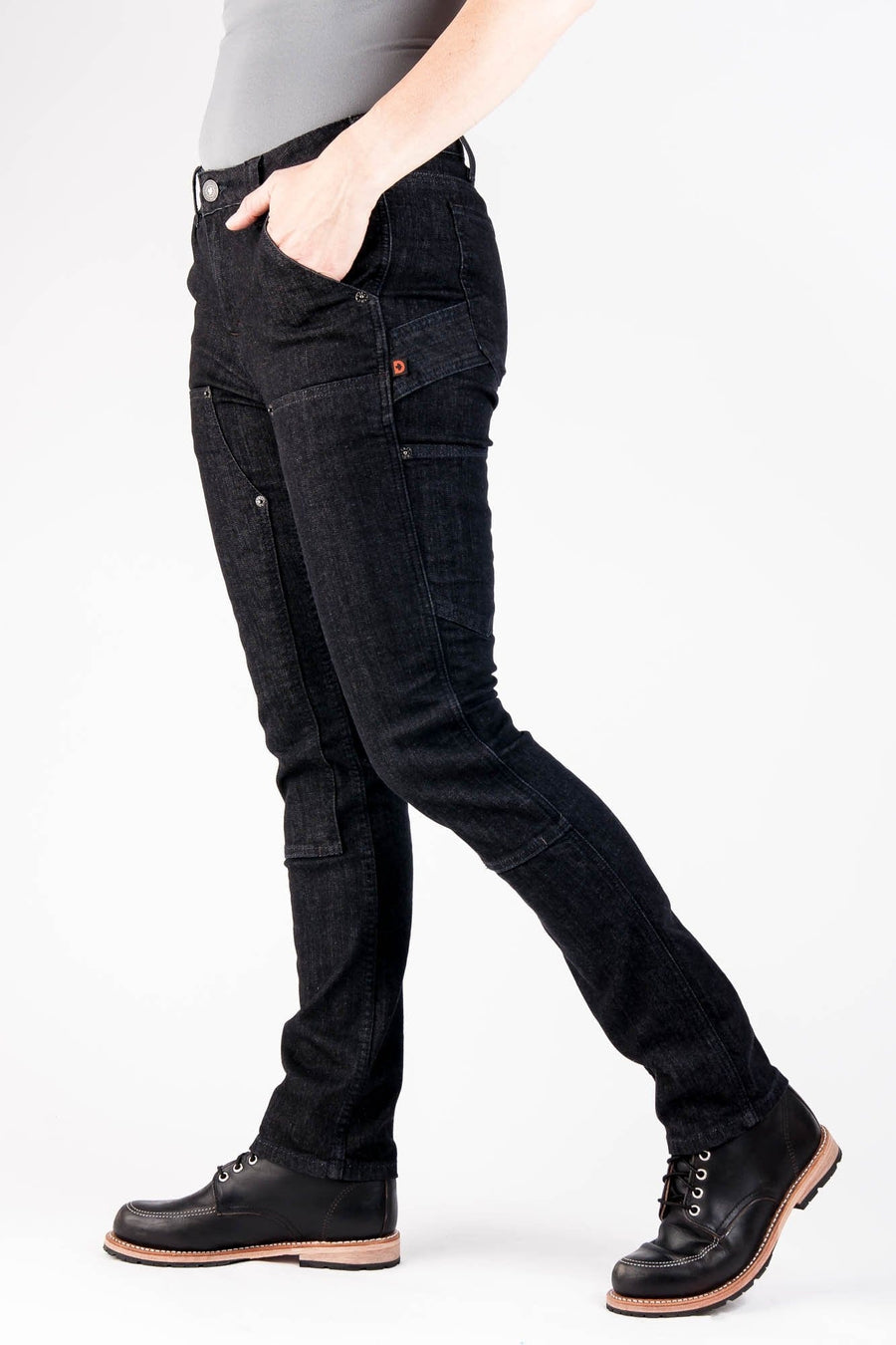 Maven Slim in Heathered Black Denim Work Pants Dovetail Workwear